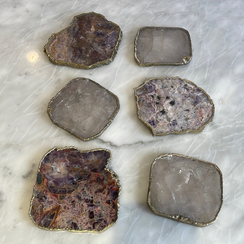 Set of 6 agate coasters from Anthropologie